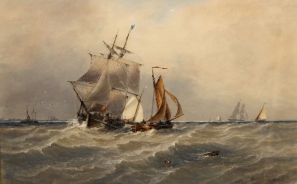 A Rough Sea by Ebenezer Colls